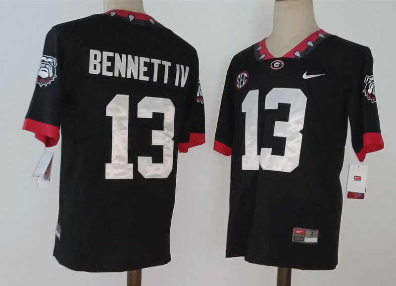 Men Georgia Bulldogs #13 Bennettiv Black Nike 2025 NCAA Jersey